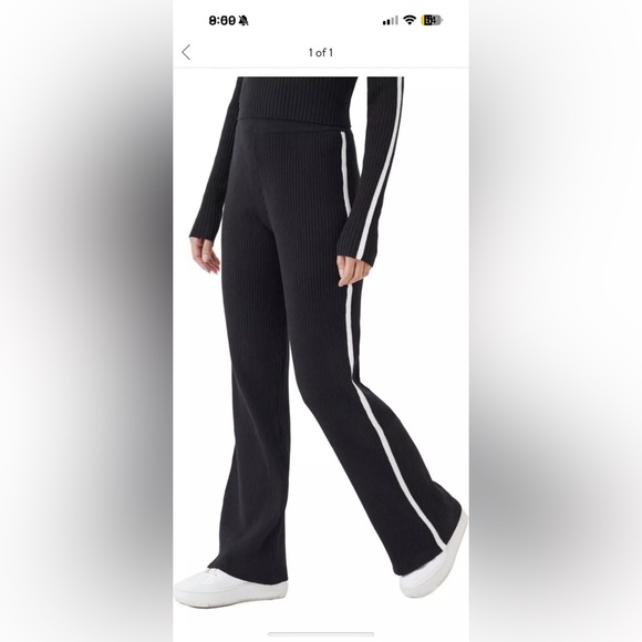 4th and Reckless ribbed knit SET top and bottom XS black and white SUPER SOFT - Picture 16 of 16